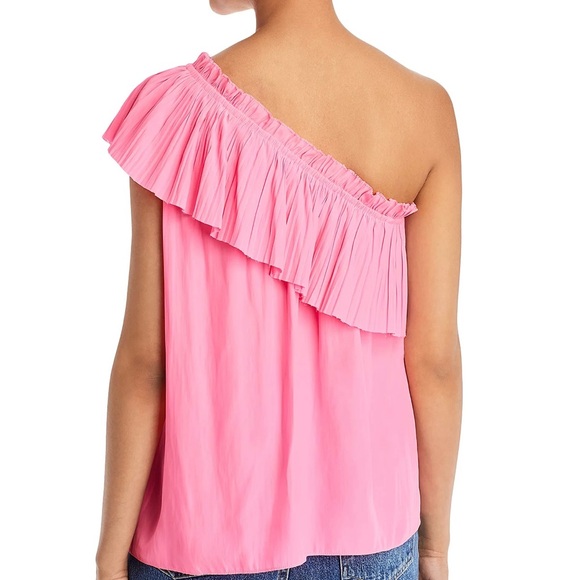 RAMY BROOK PINK RUFFLE ONE-SHOULDER TOP - Picture 6 of 7